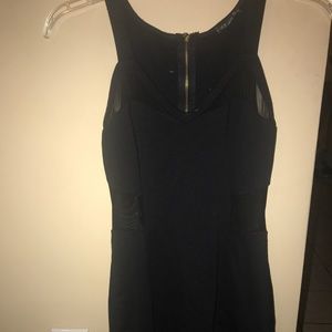 Black Mesh Cut Out Dress
